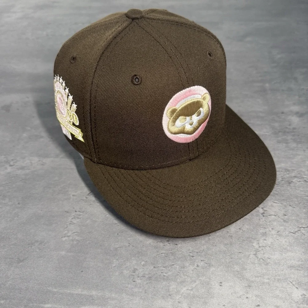 Hat Club Chicago Cubs New Era Cap 7 Brown‎ Pink Kanye West UV 59Fifty Exclusive